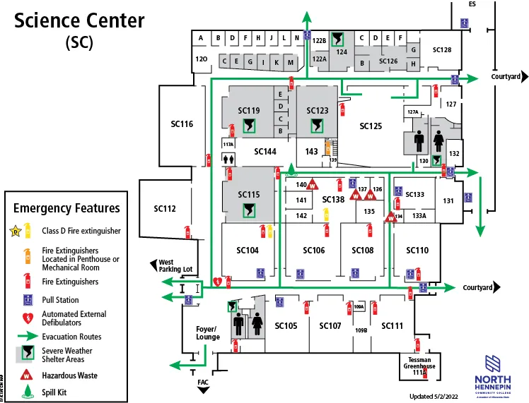 Science Center Building Map