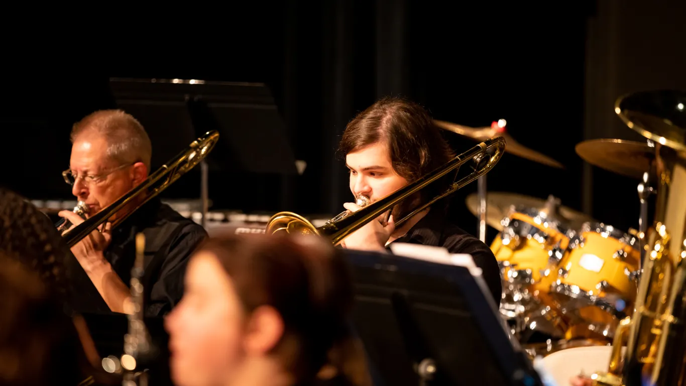 The NHCC Concert Band on stage