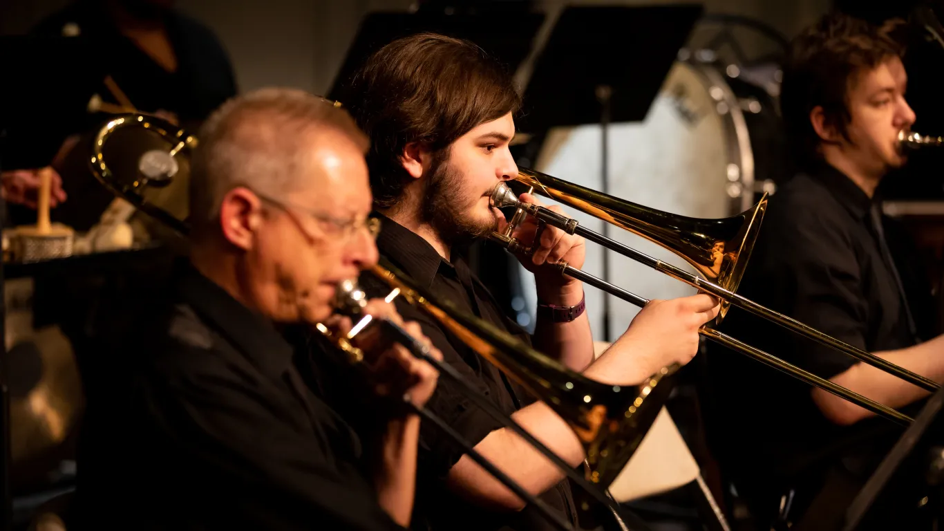 The NHCC Concert Band on stage