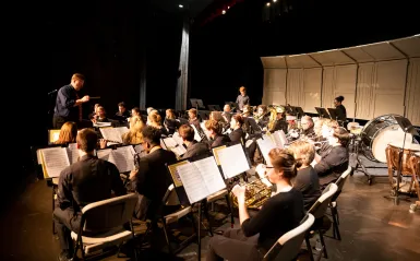 The NHCC Concert Band on stage