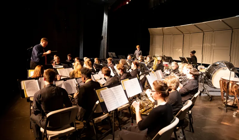 The NHCC Concert Band on stage