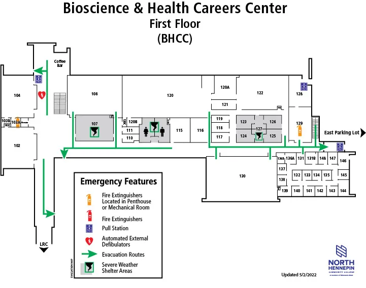 BHCC First floor map