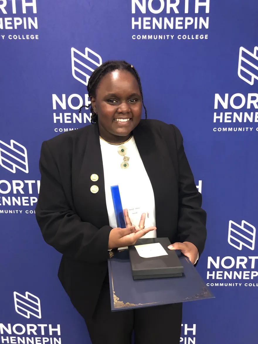 NHCC student, Hozea with her second award