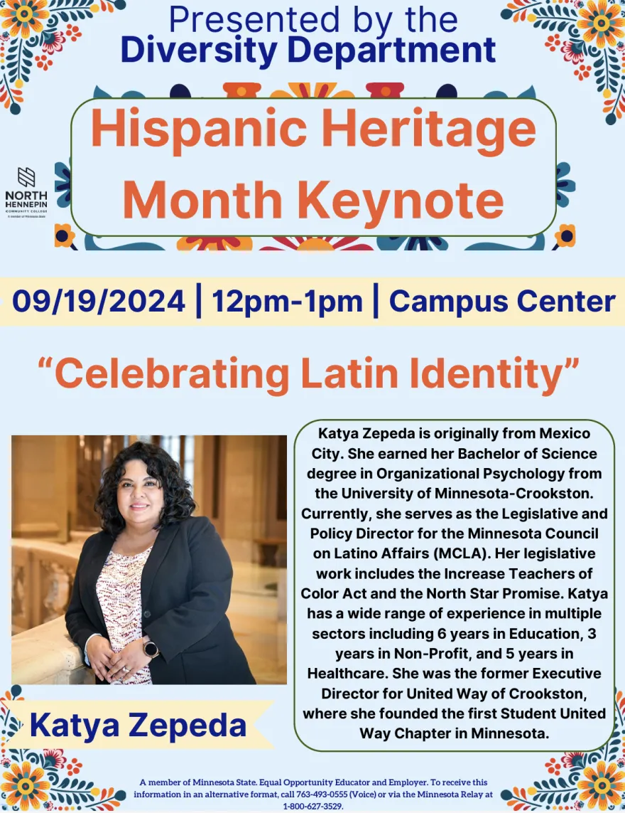 a flyer for Hispanic Heritage Month 