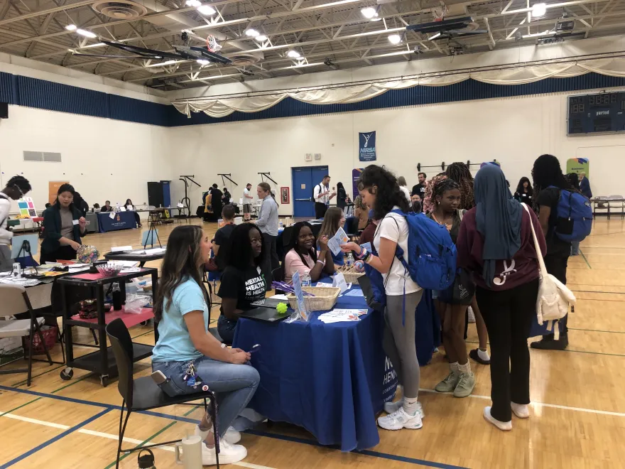 photo of the resource fair in the gym 