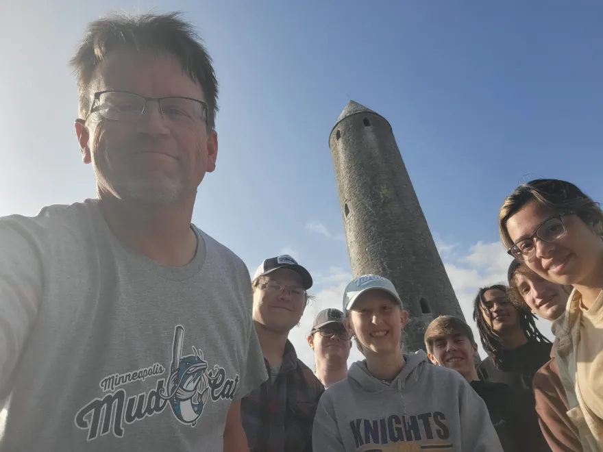 Students and Paul Kilmacduagh Abbey, Co Clare 2 2024