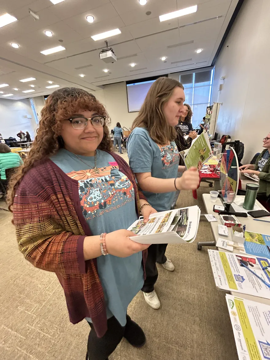 a photo of NHCC student Mariah Davis at the 2025 Green Jobs and Pathways Fair event in Helling Hall at NHCC. 